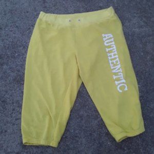 Yellow athletic capri sweatpants size 1X